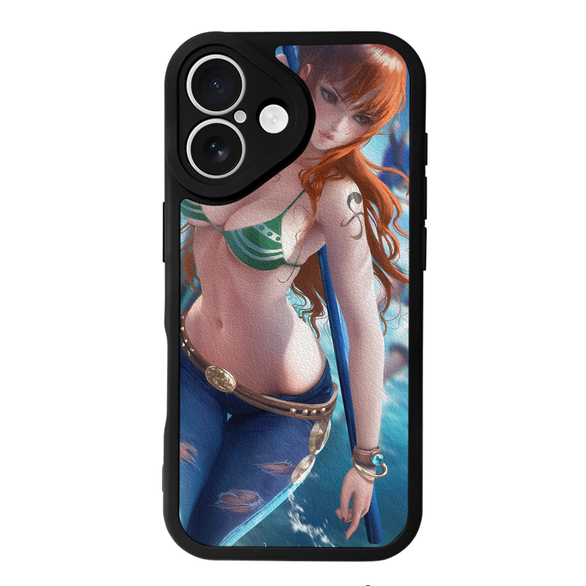 （画像用） ワンピース ONE PIECE 【iPhone 16シリーズ対応】シリコンスマホケース（レザー調） 材質：シリコン